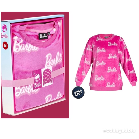 Barbie Tops - Barbie Women's Plush Graphic Character Sweatshirt/Pullover Gift Box | NEW/NWT🩷
